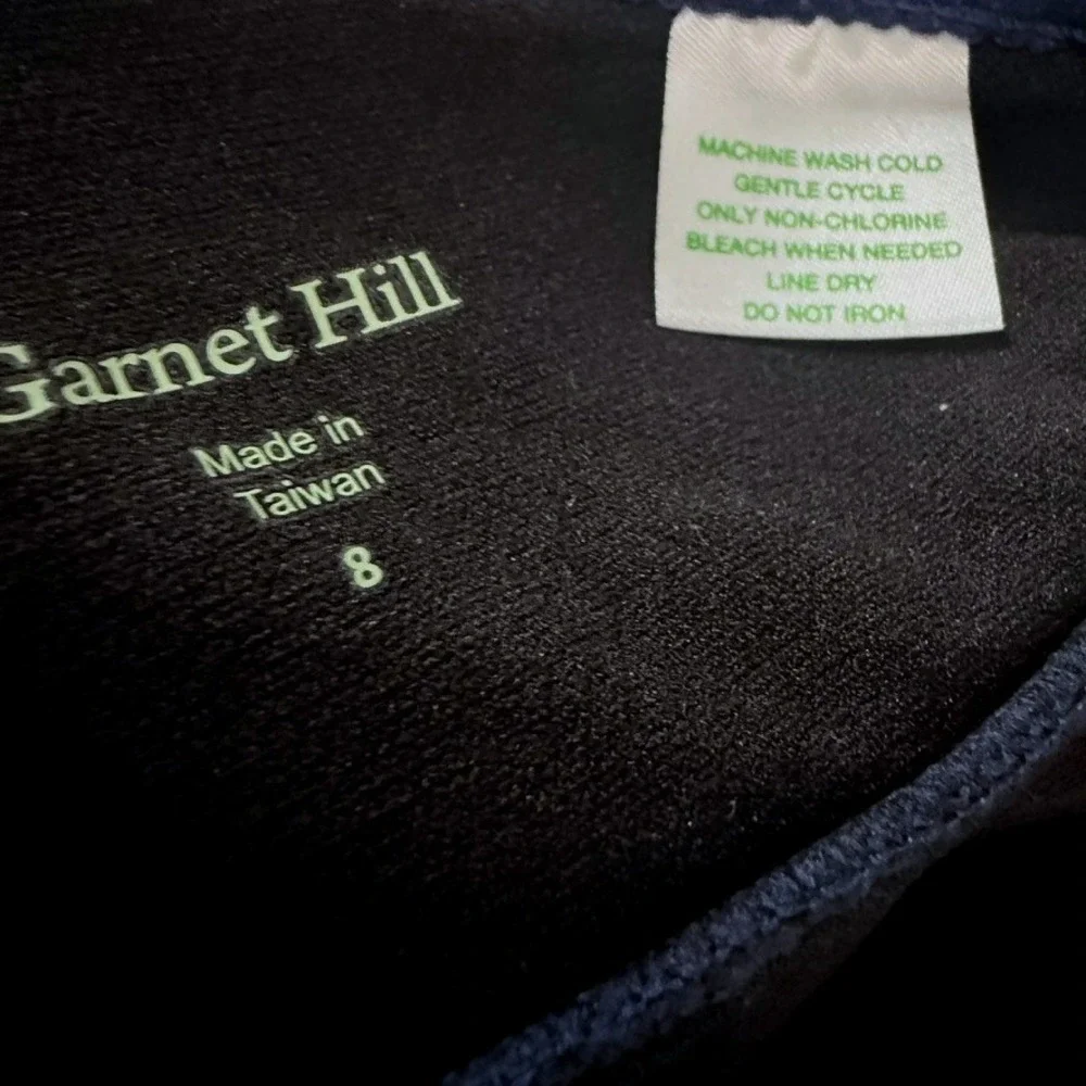 Garnet‎ Hill Navy Blue Ruched Crossover One Piece Swimsuit 33497 Womens 8 NEW
